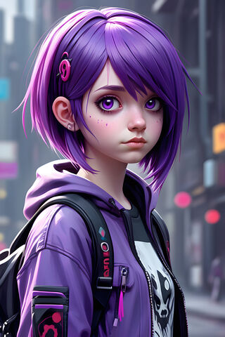 Purple Haired Girl