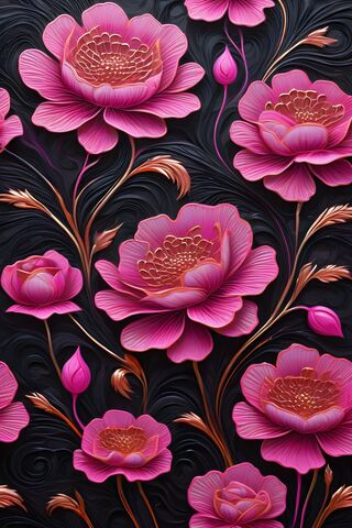 Pink Midnight Blooms 1