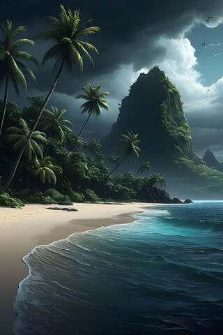 Paradise Beach Datk Black Tahiti