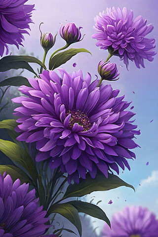 Majestic Purple Blooms 🌸✨