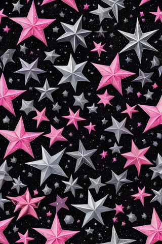 Pink and Silver Stars