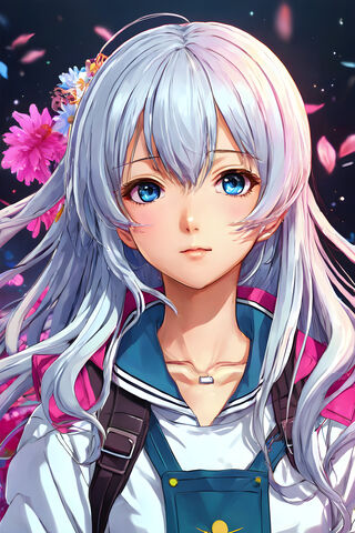 Pretty Girl White Hair