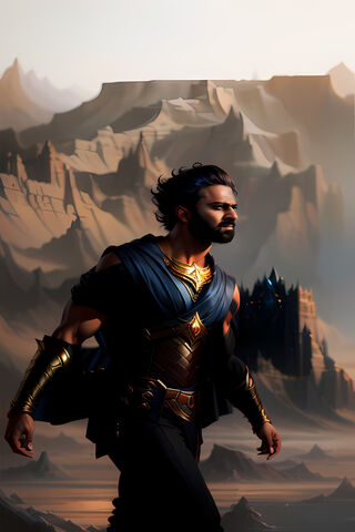 Epic Warrior in a Mysti..