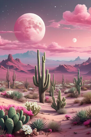 Pink Moon Desert
