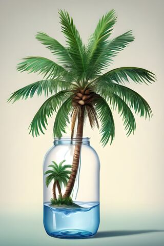 Tropical Oasis in a Jar..