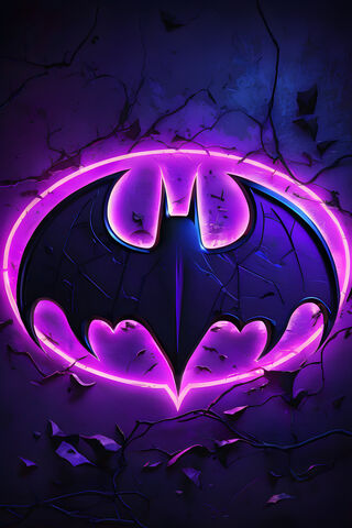 Neon Batman Emblem 🦇✨