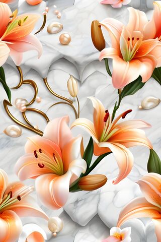 Peach Lillies