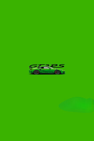 Vibrant Green Sports Car