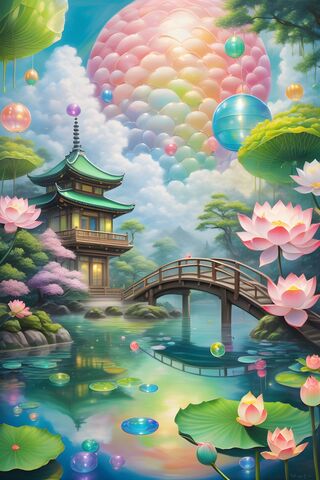 Whispers of Tranquility in Pagoda Garden 🌸🏯