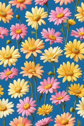 Pink and Yellow Daisies