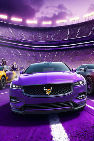 Purple Vikings Car