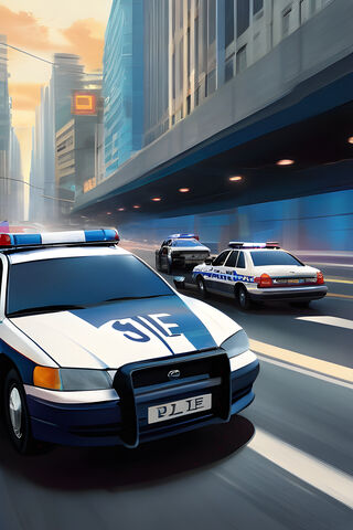 Police Cars On The Street