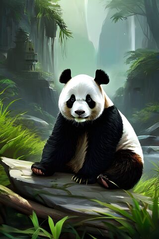 Majestic Panda in a Lus..