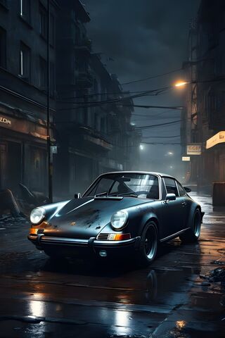 Porsche 911 Night Scene