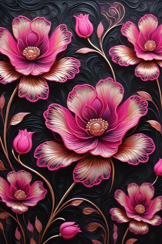 Pink Midnight Blooms 2