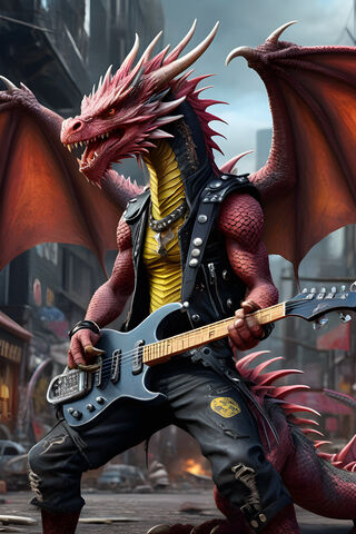 Punk Rocker Dragon