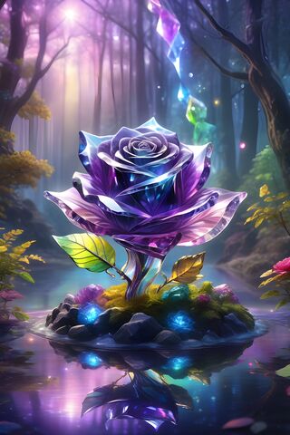 Purple Crystal Rose