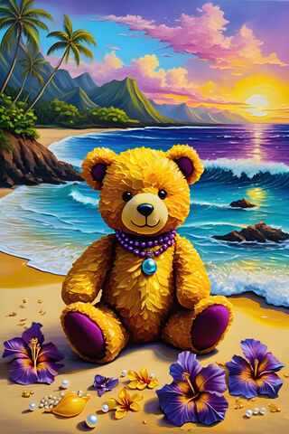 Purple TB On Hawaiian Beach (for Donna) #1