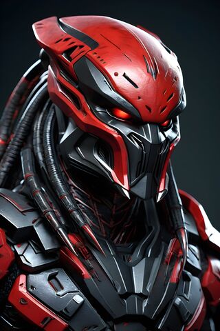 Futuristic Warrior in Red Armor 🤖🔥