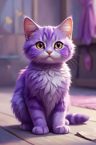 Adorable Purple Kitty �..