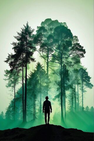 Enchanted Forest Silhouette 🌲✨