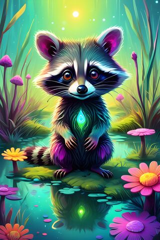 Psychedelic Raccoon