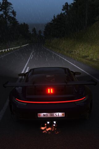 Night Drive in the Rain..