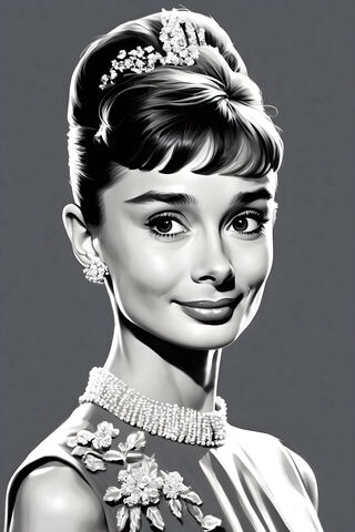 Pencil Drawing Of Audrey Hepburn