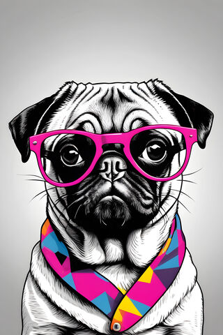 Pug With Sunglasses