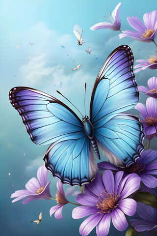 Purple and Blue Butterfly