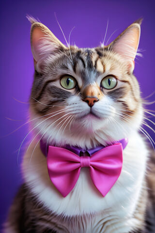 Pink Bow Cat