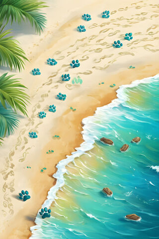 Paw Prints In The Tropi..