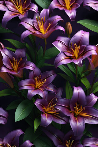 Enchanting Purple Lilies 🌸✨