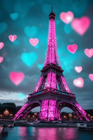 Pink Eiffel Tower