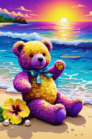 Purple TB On Hawaiian Beach (for Donna) #2