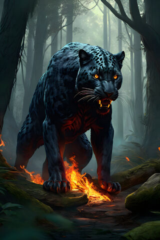 The Fiery Guardian of the Jungle 🔥🐆