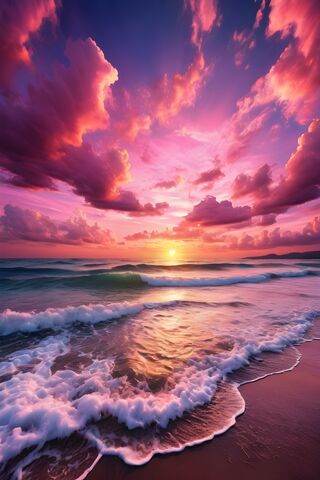Pink Ocean Sunset