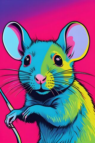 Vibrant Mouse Art 🎨🐭