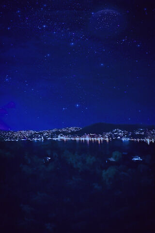 Starry Serenity: A Night by the Water' ✨🌌
