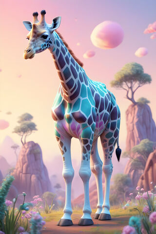 Pastel Giraffe