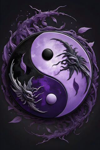 Purple Ying and Yang