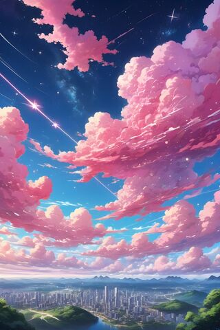Pink Cloudy Sky