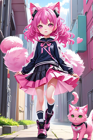 Pink Anime Girl