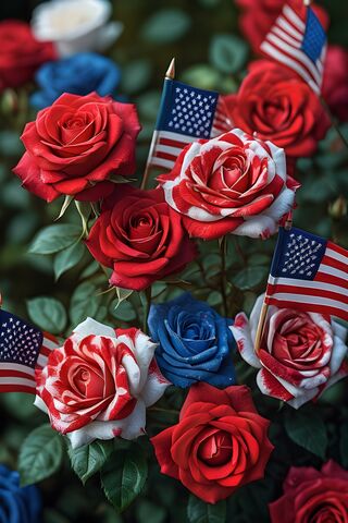 Patriotic Blooms 🌹🇺🇸