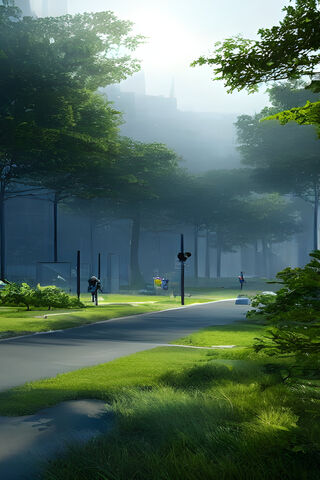 Serene Morning in the Park 🌳✨