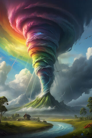 Whirlwind of Colors: Nature's Spectacle 🌈🌪️