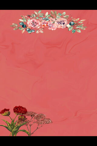 Floral Elegance on Coral 🌸✨