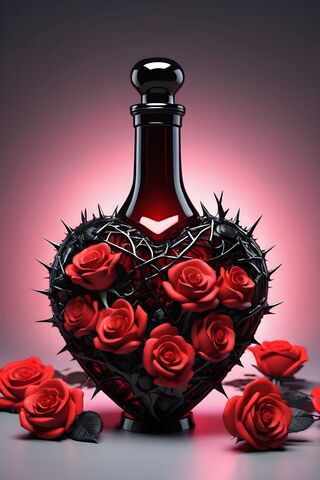 Roses On A Bottle