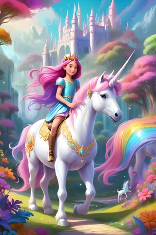 Riding The Rainbow Unicorn