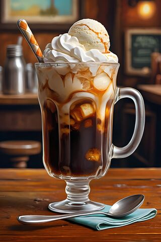 Root Beer Float, Ice Cream, Frosted Mug,
